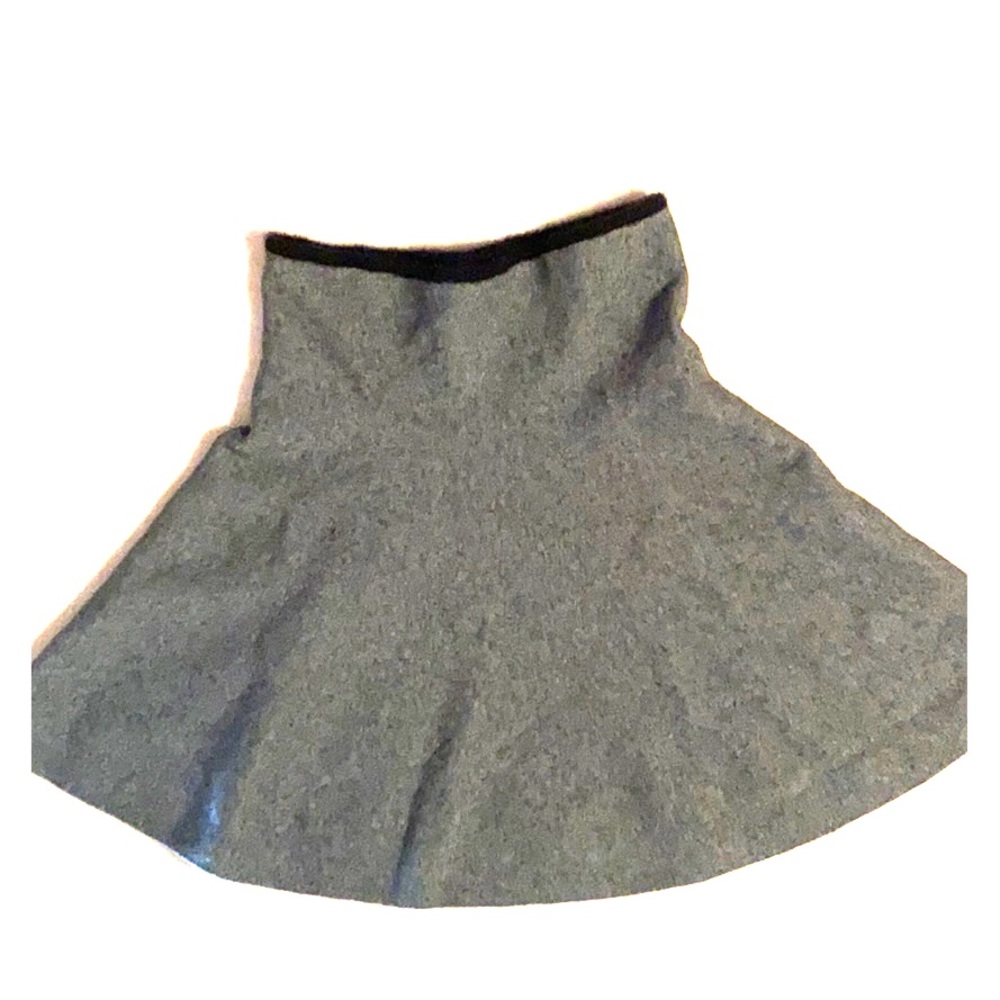 Gray Stretch Knit Zara Circle / Skater Skirt